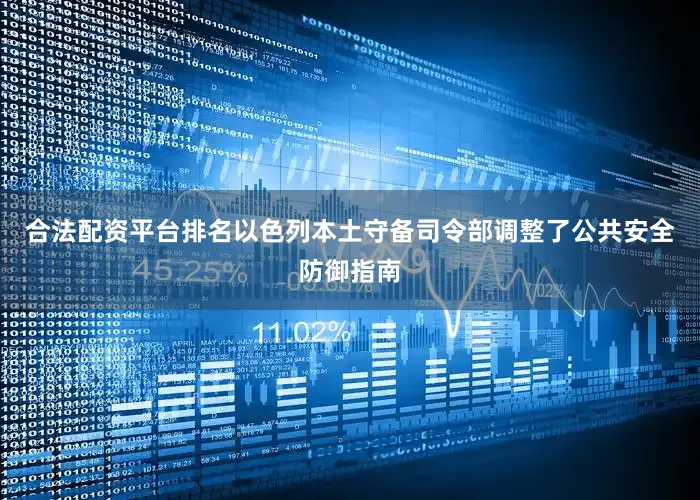 合法配资平台排名以色列本土守备司令部调整了公共安全防御指南